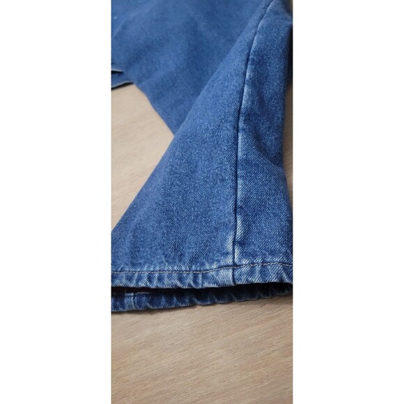 LL Bean Double L Relaxed Fit Fleece-Lined Blue Jeans Size 14 Women's - Picture 7 of 12